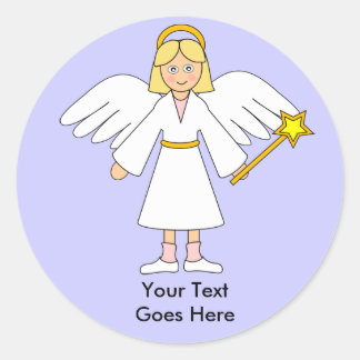 Sticker Rond Customisez-moi — Nativité des enfants Angel Blonde