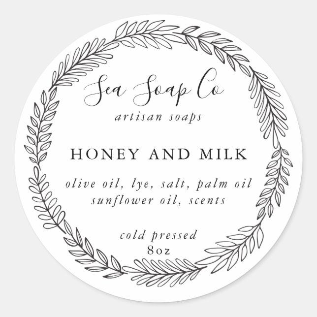 Sticker Rond Customisez vos propres tireurs de savon (Devant)