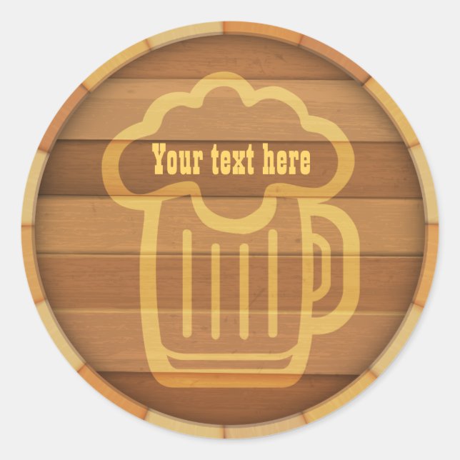 Sticker Rond Customisez votre bière (Devant)