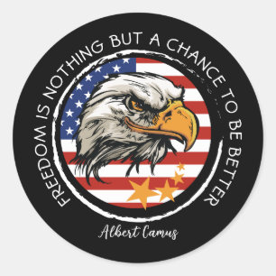 Sticker Rond Customisez votre modèle American Eagle