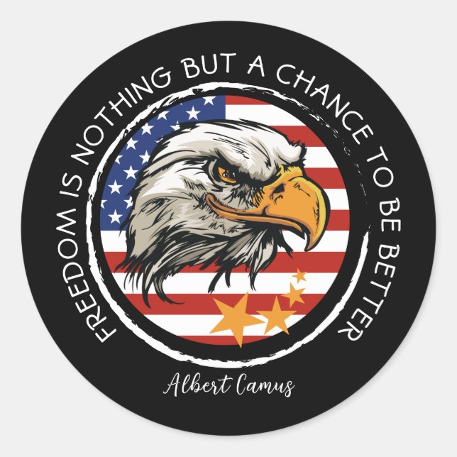 Sticker Rond Customisez votre modèle American Eagle (Devant)