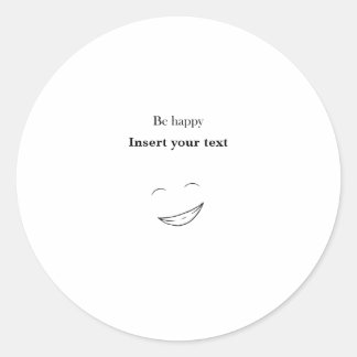 Sticker Rond Customizable Be happy