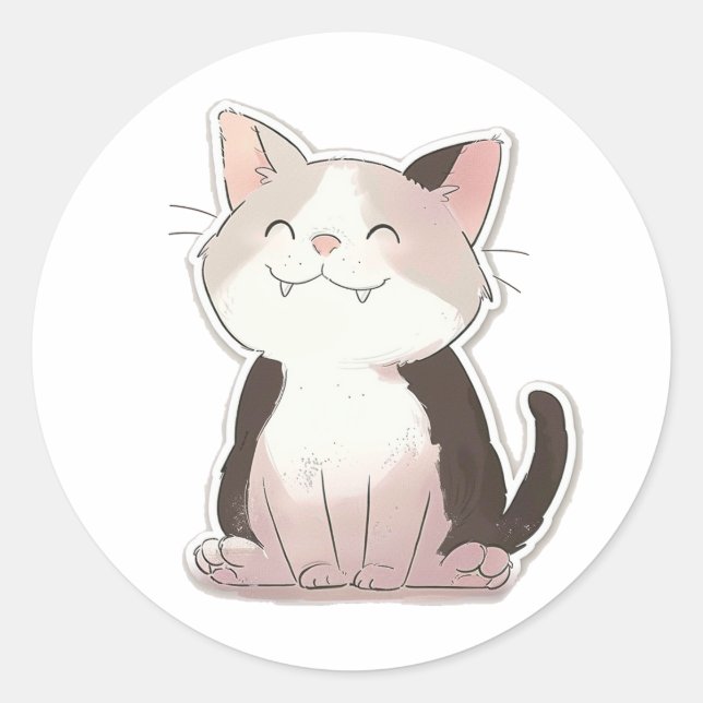 Sticker Rond Cute (Devant)