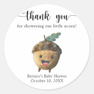 Sticker Rond Cute acorn - merci
