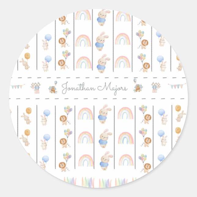 Sticker Rond Cute  animals  (Devant)