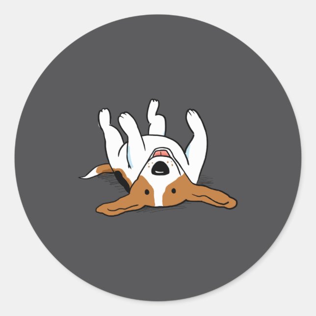Sticker Rond Cute Beagle Cartoon Dog  (Devant)