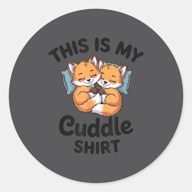 Sticker Rond Cute Bee Couple Snuggle Cuddle  (Devant)