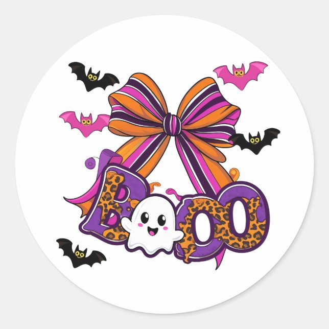 Sticker Rond Cute Boo Ghost (Devant)