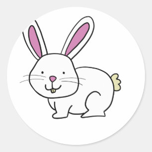 STICKER ROND CUTE BUNNY RABBIT