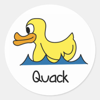 Sticker Rond Cute Canard