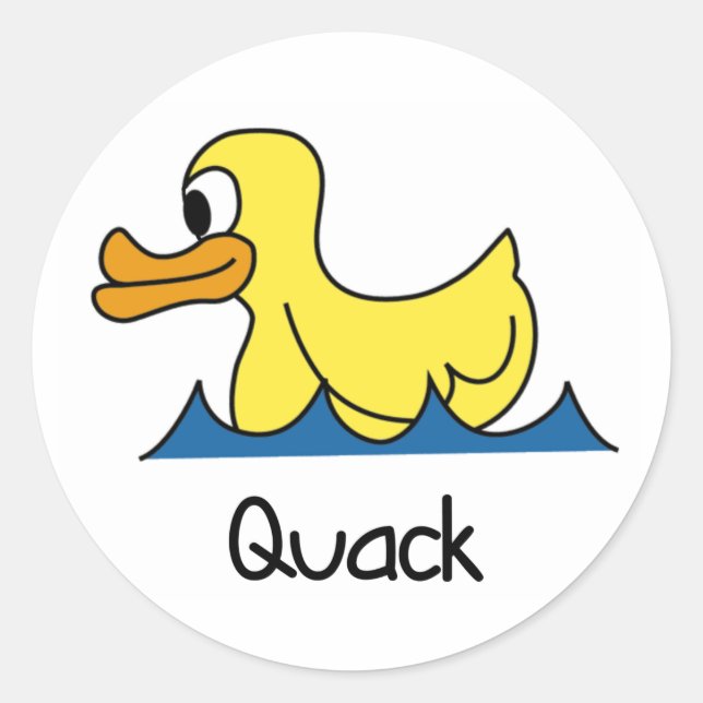 Sticker Rond Cute Canard (Devant)