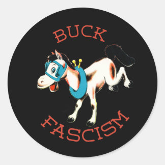 Sticker Rond Cute Cheval Rétro - Fascisme Buck