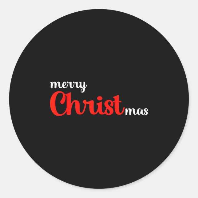 Sticker Rond Cute Christian Christmas Shirt Faith Based Holiday (Devant)