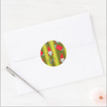 Sticker Rond Cute Christmas Gnomes<br><div class="desc">Un autocollant de Noël très mignon avec des elfes de Noël (ou des gnomes) sur eux,  avec des bas de Noël colorés et des signes qui souhaitent à chacun un joyeux Noël,  le tout sur un arrière - plan vert chartreuse coloré.</div>