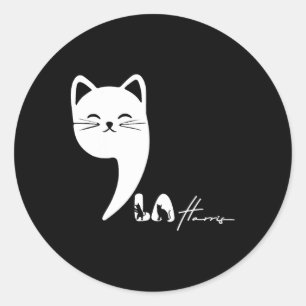 Sticker Rond Cute Commala Kamala Harris Tim Wheimer Coach 2024
