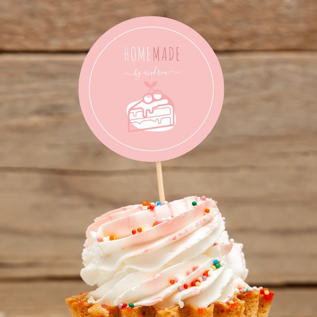 Sticker Rond Cute Dessert Cake Artiste Boulangerie Maison Affai (Créateur téléchargé)