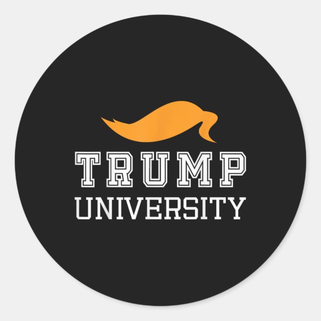 Sticker Rond Cute Donald Trump Président de l'Université Potus  (Devant)