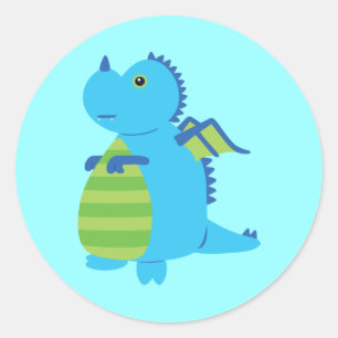 Sticker Rond Cute Dragon