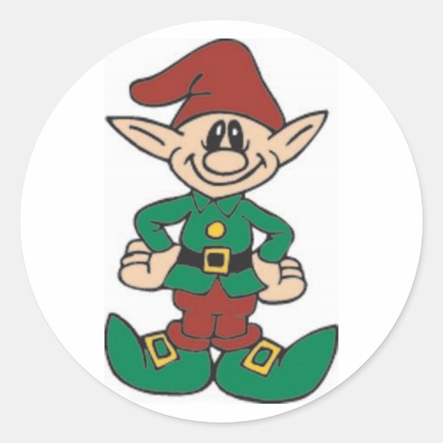 Sticker Rond Cute Elf (Devant)