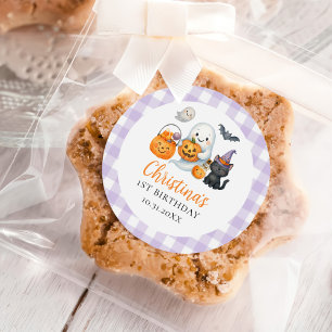Sticker Rond Cute Fantôme Halloween 1er anniversaire fête