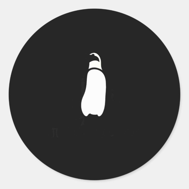 Sticker Rond Cute Funny Just Chillin Zoo Penguin  (Devant)