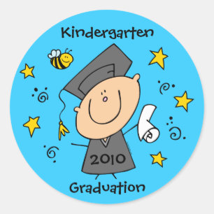 Sticker Rond Cute Garçon Grad Custom