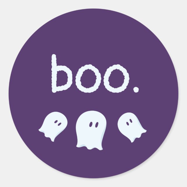 Sticker Rond Cute Ghoost Halloween (Devant)