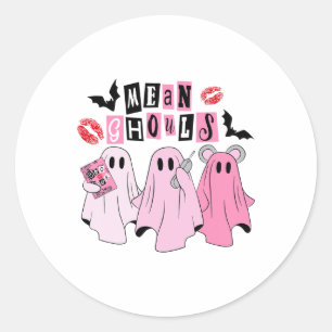 Sticker Rond Cute Ghost Moyenne Ghouls Amusants Costume Hallowe