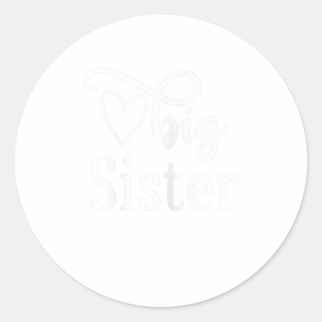 Sticker Rond Cute Grande Soeur (Devant)