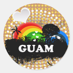 Sticker Rond Cute Guam Fruit