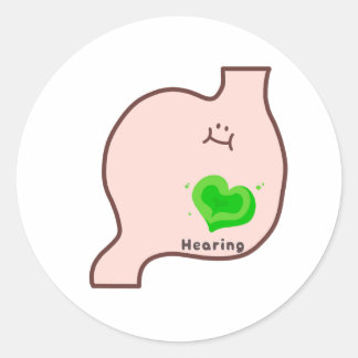 Sticker Rond Cute healing organ art