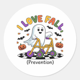 Sticker Rond Cute I Love Fall Prevention Physique Thérapie Fant
