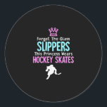 Sticker Rond Cute Ice Hockey Girls Gift Women Quote<br><div class="desc">Cute Ice Hockey Girls Gift Women Quote</div>