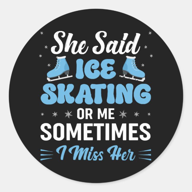 Sticker Rond Cute Ice Rink Synchronized appelle (Devant)