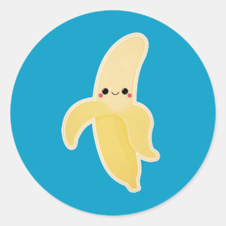 Sticker Rond Cute Kawaii Banana