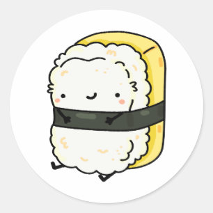 Sticker Rond Cute Kawaii Tamago Sushi