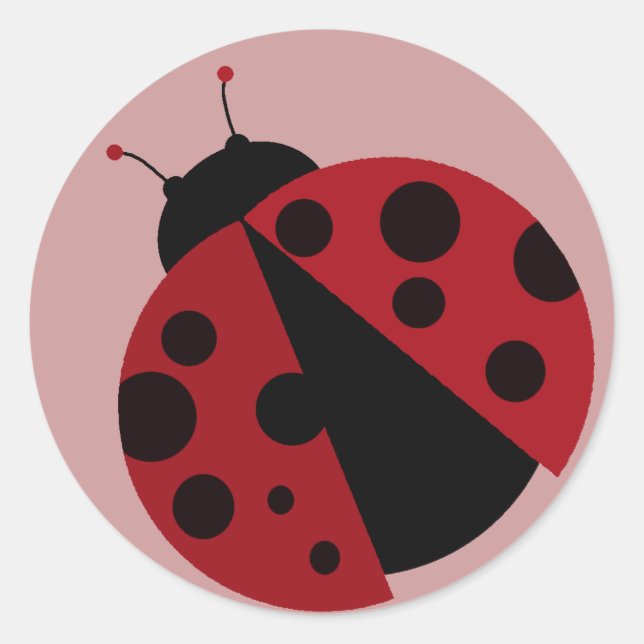 Sticker Rond Cute Ladybug (Devant)