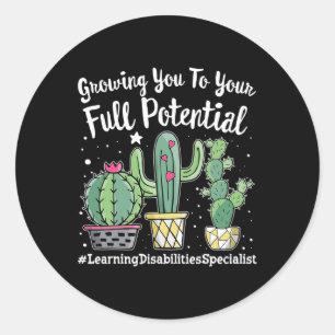 Sticker Rond Cute Learning Disabilities Specialist Squad retour
