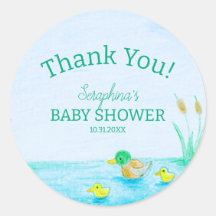 Cute Mallard Baby shower de canard Merci