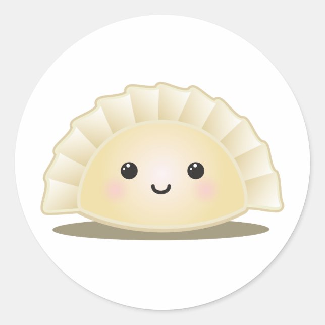 Sticker Rond Cute Mandu coréen (Devant)