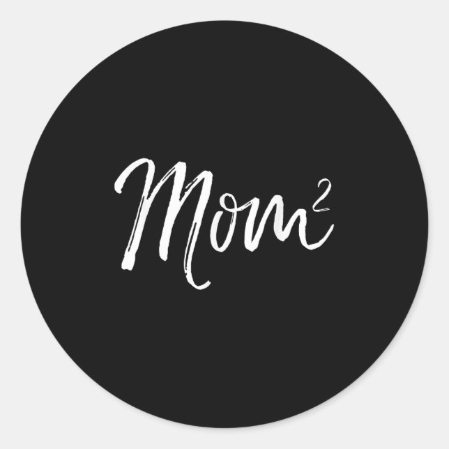 Sticker Rond Cute Mom Shirts Mother's Day Design Studio Women's (Devant)