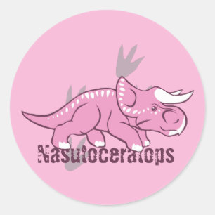 Sticker Rond Cute Nasutoceratops