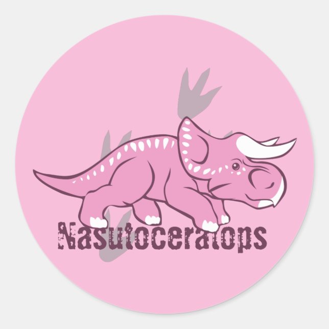 Sticker Rond Cute Nasutoceratops (Devant)