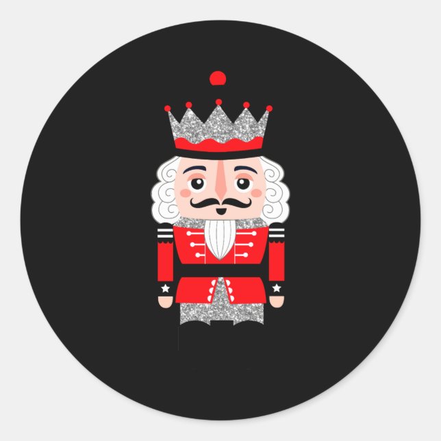 Sticker Rond Cute Nutcracker Christmas Womens  (Devant)