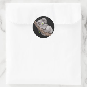 Sticker Rond Cute Ours Koala