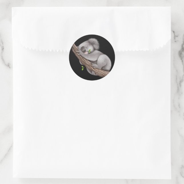 Sticker Rond Cute Ours Koala (Sac)