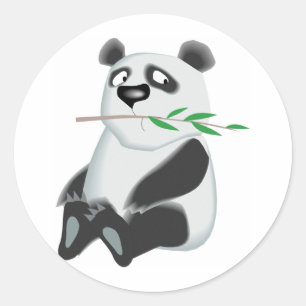 Sticker Rond Cute Panda