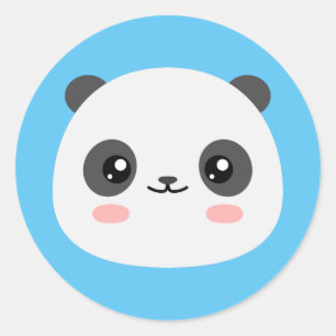 Sticker Rond Cute Panda
