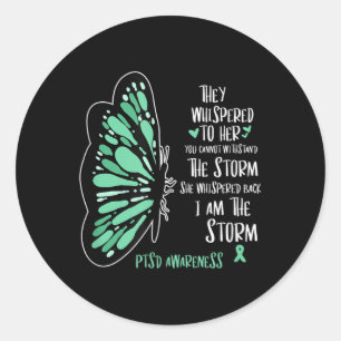 Sticker Rond Cute Papillon Ptsd Prévention de la dépression Arm