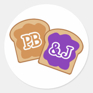Sticker Rond Cute PB&J